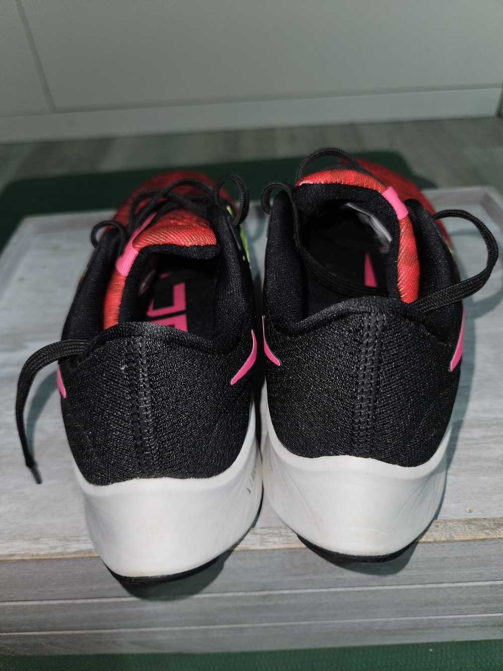 Nike Women's Running Shoes - Red with Pink & Yellow Accents - Picture 3 of 5